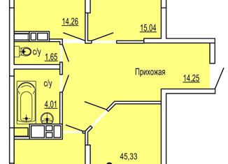 3-комнатная квартира на продажу, 87.56 м2, Краснодарский край, Командорская улица, 15