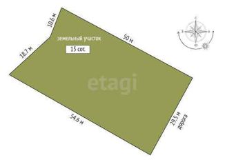 Продается участок, 15 сот., поселок Новотарманский, Лесная улица