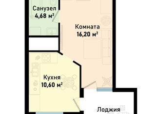 Продаю 1-комнатную квартиру, 38.79 м2, посёлок городского типа Черноморское, Евпаторийская улица, 12А