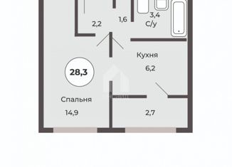 1-ком. квартира на продажу, 29.65 м2, Бурятия, микрорайон 148В, 8/2