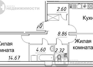 Продажа 3-ком. квартиры, 64.55 м2, Санкт-Петербург, ЖК Модум, проспект Авиаконструкторов, 54