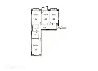 Продается 3-комнатная квартира, 96 м2, Москва, ЖК Событие, улица Янковского, 1к3