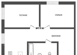 Продаю двухкомнатную квартиру, 43 м2, деревня Нариманова, Центральная улица, 24