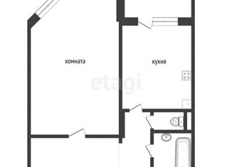 Продам 1-ком. квартиру, 38 м2, Тюменская область, Пермская улица, 21