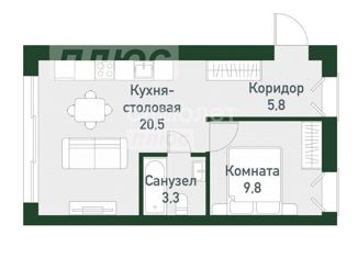 Продам 1-ком. квартиру, 38.5 м2, Челябинская область, Спортивная улица, 18