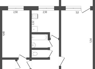 Продаю двухкомнатную квартиру, 43.7 м2, Омск, 4-я Дачная улица, 13, Советский округ