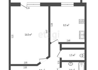 Продажа 1-ком. квартиры, 37 м2, Набережные Челны, 22-й микрорайон, 8