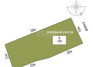 Продам земельный участок, 6 сот., Тюмень, Калиновая улица, Восточный округ