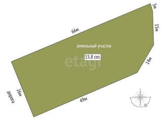 Продается земельный участок, 15.8 сот., село Ворогушино, Центральная улица