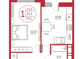 Продам 1-комнатную квартиру, 35 м2, Ростов-на-Дону, ЖК Западная Резиденция, переулок Чаленко, 17/2