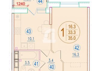 Продается 1-ком. квартира, 35 м2, Ростов-на-Дону, переулок Чаленко, 7с1, ЖК Западная Резиденция