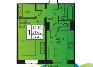 Продажа 1-комнатной квартиры, 31.4 м2, Пермский край, улица Гашкова, 53к2с1