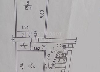 Продам двухкомнатную квартиру, 46.2 м2, Ижевск, Школьная улица, 46