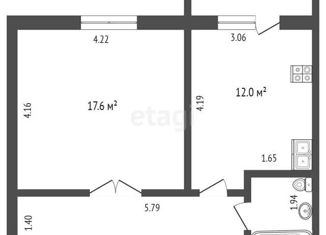 Продается однокомнатная квартира, 40.6 м2, село Каскара, улица Северный микрорайон, 13