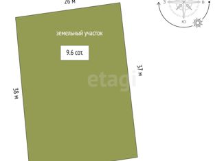 Продаю участок, 9.6 сот., деревня Нариманова, Центральная улица, 5