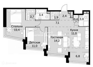 Продаю трехкомнатную квартиру, 78 м2, Москва, метро Нагатинская, Варшавское шоссе, 37Ак1