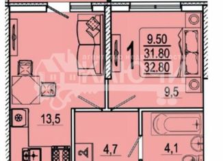 Продается 1-комнатная квартира, 32 м2, Новороссийск, ЖК Клевер, улица Куникова, 47