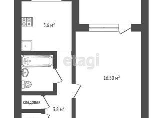 1-комнатная квартира на продажу, 27 м2, село Танковое, улица Ленина, 45А