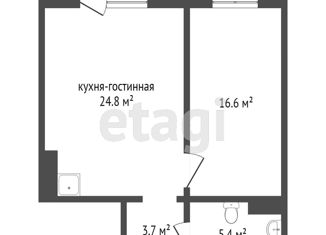 Продается 2-комнатная квартира, 54 м2, Красноярск, улица Елены Стасовой, 50Д, ЖК Лесной Массив