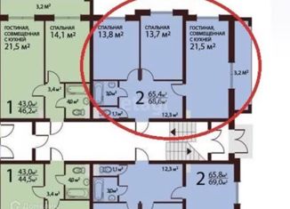 Продается 2-ком. квартира, 68.6 м2, поселение Десёновское, Гимнастическая улица, 13