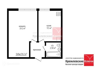 Комната на продажу, 34.2 м2, Москва, улица Подольских Курсантов, 2к1