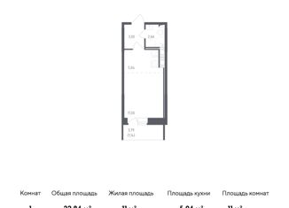 Продается квартира студия, 22.84 м2, Колпино, жилой комплекс Новое Колпино, к34, ЖК Новое Колпино