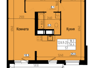Продажа 1-комнатной квартиры, 57 м2, посёлок Парголово, Ольгинская дорога, 3/20, ЖК Прагма Сити