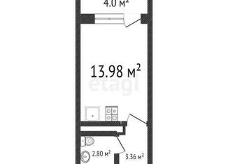 Продажа квартиры студии, 21.47 м2, Ульяновск, жилой комплекс Заря, 3, ЖК Заря