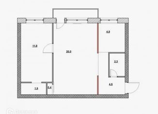 Продается 2-ком. квартира, 45.9 м2, Тверь, набережная Афанасия Никитина, 28А/1