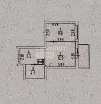 Однокомнатная квартира на продажу, 33.7 м2, Пермский край, улица Космонавта Леонова, 45