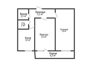 Продажа 2-ком. квартиры, 61 м2, Краснодар, ЖК Фреш, улица имени Валерия Гассия, 4/7лит2