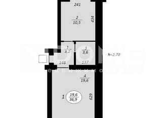 Продам 1-комнатную квартиру, 36.9 м2, село Верх-Тула, микрорайон Радужный город, 17/2