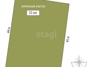 Земельный участок на продажу, 15 сот., посёлок Андреевский, Полевая улица