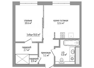 Однокомнатная квартира на продажу, 38 м2, Москва, улица Народного Ополчения, 15к2, метро Народное Ополчение