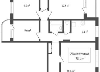 Продам 4-комнатную квартиру, 87.7 м2, Новосибирская область, улица 25 лет Октября, 14