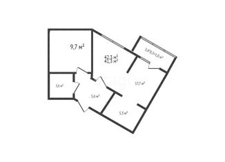 Продается 2-комнатная квартира, 40.5 м2, Краснодар, улица Западный Обход, 45к1, ЖК Грани