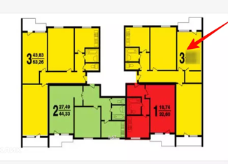 Продается трехкомнатная квартира, 62.5 м2, Москва, метро Мичуринский проспект, Мичуринский проспект, 54к3