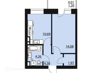 Продам квартиру студию, 36.58 м2, посёлок Солнечный, Кленовая улица, 1