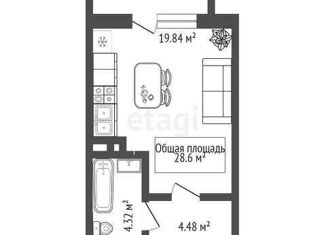 Продаю комнату, 28.6 м2, Новосибирск, улица Писарева, 125, Центральный район