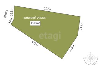 Продажа участка, 13 сот., село Черепаново