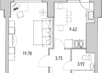 Продажа 1-ком. квартиры, 41.2 м2, Санкт-Петербург, улица Кустодиева, 7к1, улица Кустодиева