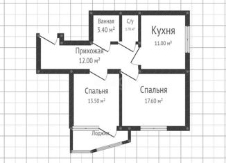 Двухкомнатная квартира на продажу, 61 м2, Краснодар, Фабричная улица, 4, ЖК Карандашъ