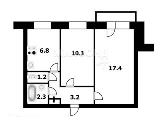 Продам 2-ком. квартиру, 43.3 м2, Новосибирск, улица Бориса Богаткова, 194/5, метро Золотая Нива