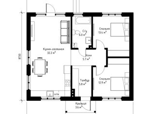 Продажа дома, 91.4 м2, село Петровское, 46Н-13027