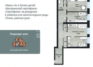 Продажа трехкомнатной квартиры, 100 м2, Ульяновская область, улица Маширина, 21