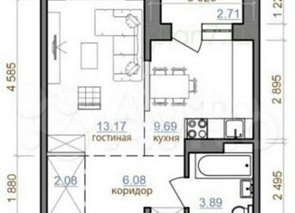 Продам 1-комнатную квартиру, 37.9 м2, Иркутск, ЖК Эволюция, улица Летописца Нита Романова, 25