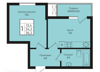 Продам 1-ком. квартиру, 36.2 м2, Краснодар, улица Володи Головатого, 313, улица Володи Головатого