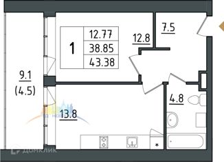 Продаю однокомнатную квартиру, 38.85 м2, Зеленогорск, Приморское шоссе, 570