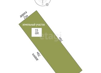 Продаю участок, 15 сот., село Красновка, улица Дружбы, 20