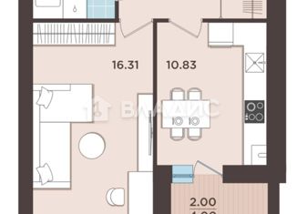 Продажа 1-комнатной квартиры, 40.48 м2, Калининград, Арсенальная улица, 31к2
